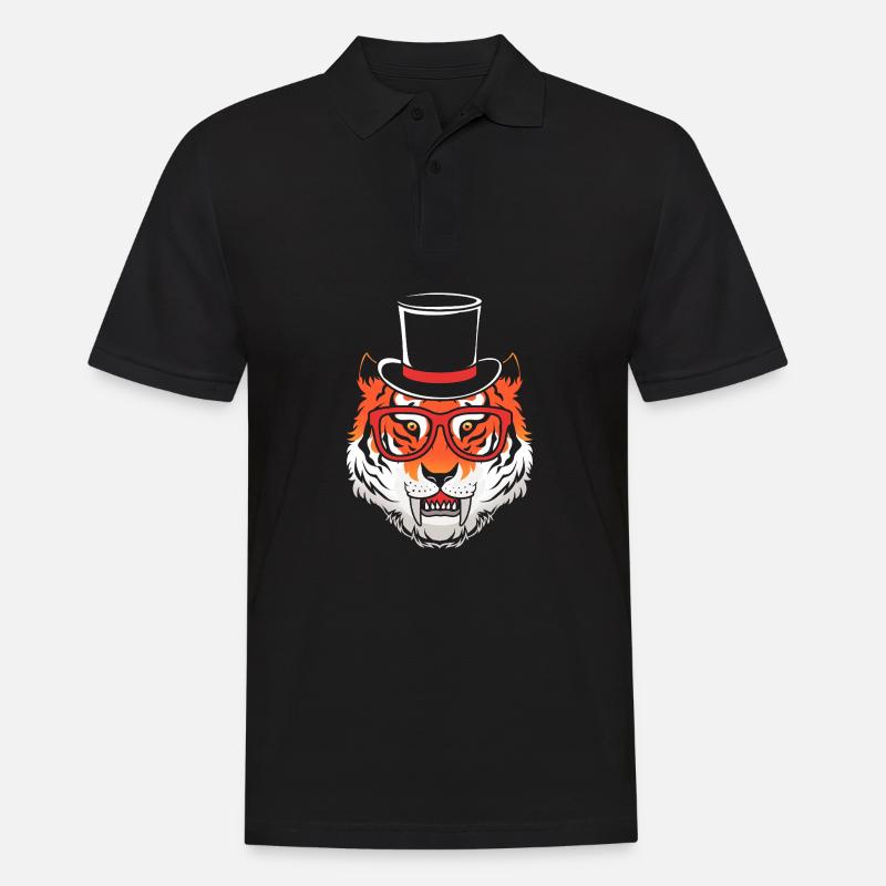 Säbelzahntiger - Männer Poloshirt - Schwarz