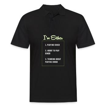 Bingo - Men's Polo Shirt - black - Front - Kai (181cm)