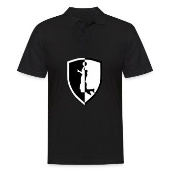 Basketball - slam dunk - Männer Poloshirt - Schwarz - Vorne - Kai (181cm)