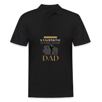 Mein Lieblingssaxophonist nennt mich Papa Vater - Männer Poloshirt - Schwarz - Vorne - Kai (181cm)