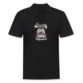 Die Besten Brüder Werden Zum Onkel Befördert - Männer Poloshirt - Schwarz - Vorne - Kai (181cm)