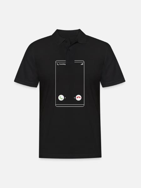 Eingehender Anruf - Incoming Call - Männer Poloshirt - Schwarz