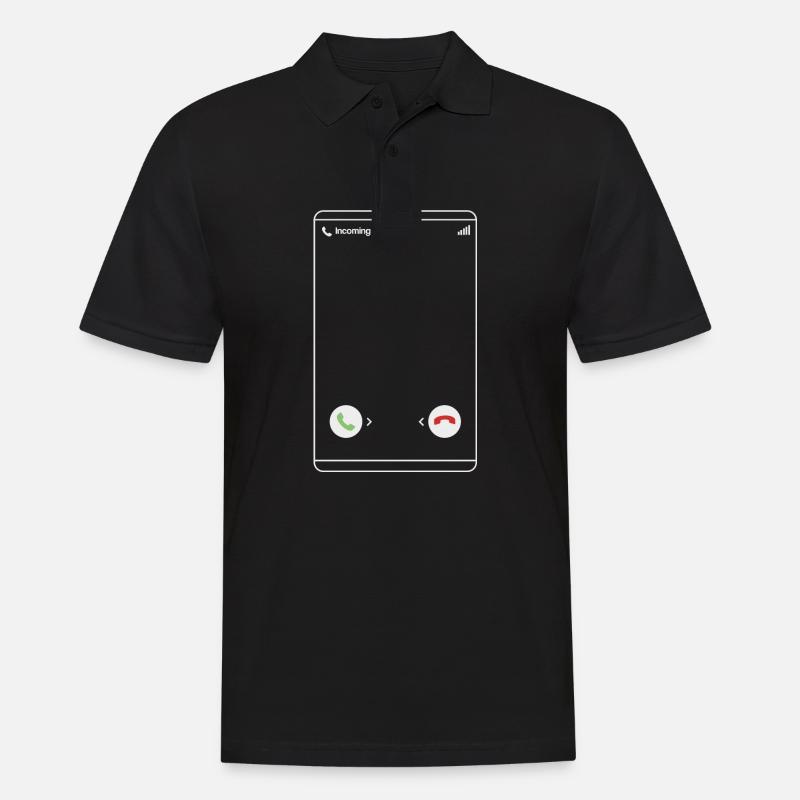 Eingehender Anruf - Incoming Call - Männer Poloshirt - Schwarz