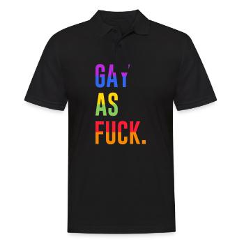 Gay Pride Homo LGBT Schwul CSD Queer Mann Geschenk - Männer Poloshirt - Schwarz - Vorne - Kai (181cm)
