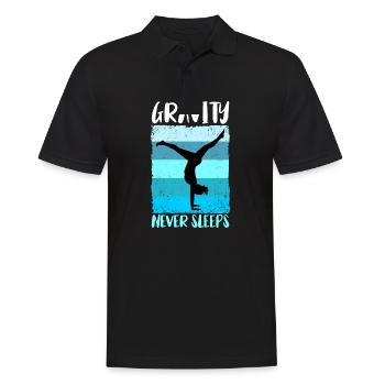 Yoga - Männer Poloshirt - Schwarz - Vorne - Kai (181cm)