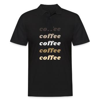 Kaffee - Männer Poloshirt - Schwarz - Vorne - Kai (181cm)