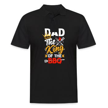 Papa Le Roi du BBQ Fête des Pères Grill - Polo Homme - noir - Devant - Kai (181cm)
