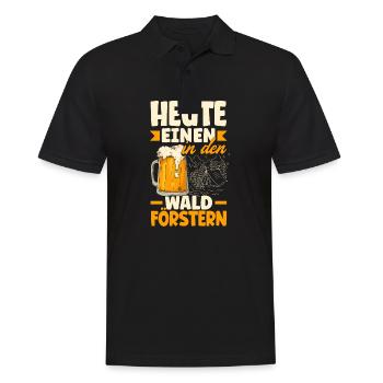 Heute einen in den Wald Förstern Biertrinker & - Männer Poloshirt - Schwarz - Vorne - Kai (181cm)