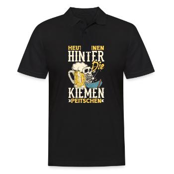 Heute einen hinter die Kiemen peitschen Bier - Männer Poloshirt - Schwarz - Vorne - Kai (181cm)