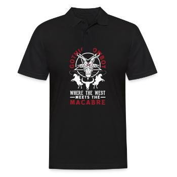 Gothic cowboy where the West meets the macabre - Männer Poloshirt - Schwarz - Vorne - Kai (181cm)