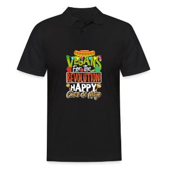 Vegan happy Cinco de Mayo! - Männer Poloshirt - Schwarz - Vorne - Kai (181cm)