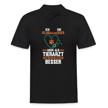 Veterinär Tiermedizin Tierarzt - Männer Poloshirt - Schwarz - Vorne - Kai (181cm)