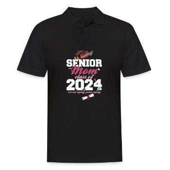 Fête de remise des diplômes de la classe de maman senior de 2024 fière - Polo Homme - noir - Devant - Kai (181cm)