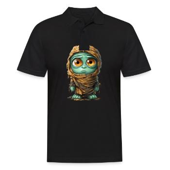 Halloween Spooky Cartoon Mummy - Männer Poloshirt - Schwarz - Vorne - Kai (181cm)