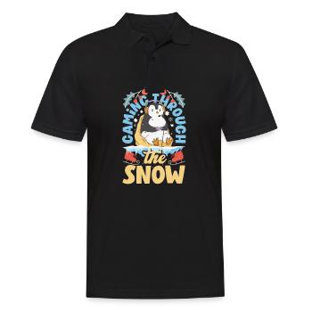 Mode inspirée du jeu Jeux sur le thème des Fêtes - Polo Homme - noir - Devant - Kai (181cm)