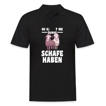 Schaf Schäfer Schäferei Bauer Landwirt Bauernhof S - Männer Poloshirt - Schwarz - Vorne - Kai (181cm)