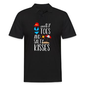 Sandy Toes and salty kisses - Men's Polo Shirt - black - Front - Kai (181cm)