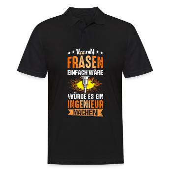 Fräsen Fräser Besser als Ingenieur Bester Job Absc - Männer Poloshirt - Schwarz - Vorne - Kai (181cm)