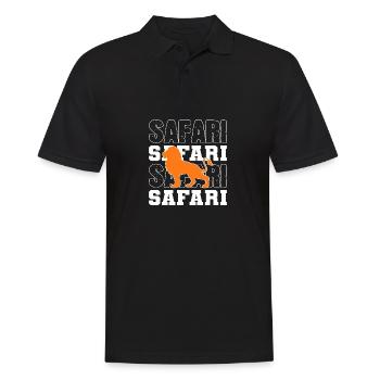 Safari Lion Keeper Poison - Men's Polo Shirt - black - Front - Kai (181cm)