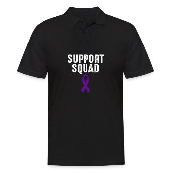 Unterstützen Sie Kader lustiges Zitat Lymphombewus - Männer Poloshirt - Schwarz - Vorne - Kai (181cm)