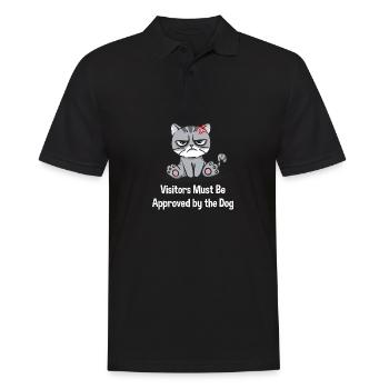 Visitors must be informed by the sarcastic dog lover. - Men's Polo Shirt - black - Front - Kai (181cm)