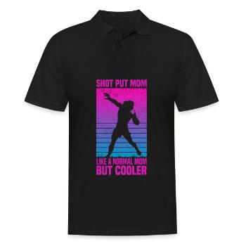 Shot put - Men's Polo Shirt - black - Front - Kai (181cm)