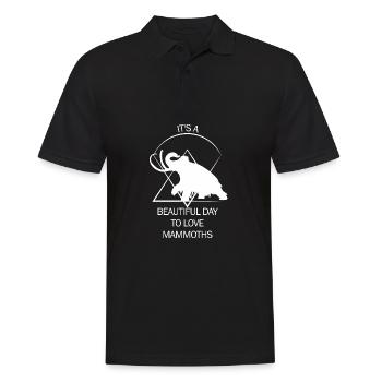 Drôle de mammouth Âge de pierre Conception de l’âge de glace Préhistorique - Polo Homme - noir - Devant - Kai (181cm)