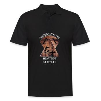 Charpentier, charpentier, charpentier, charpentier, artisan, bois - Polo Homme - noir - Devant - Kai (181cm)