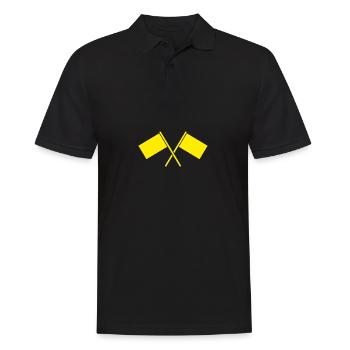 Drapeaux jaunes signes - Polo Homme - noir - Devant - Kai (181cm)