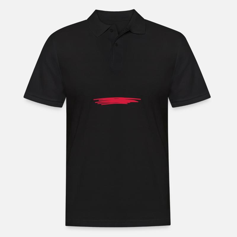 Dessin de ligne dessin - Polo Homme - noir