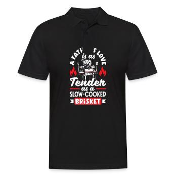 A Father's Love Tender As A Slow-Cooked Brisket - Männer Poloshirt - Schwarz - Vorne - Kai (181cm)