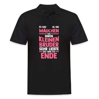 Geschwister Brüder Schwester Bruder - Männer Poloshirt - Schwarz - Vorne - Kai (181cm)