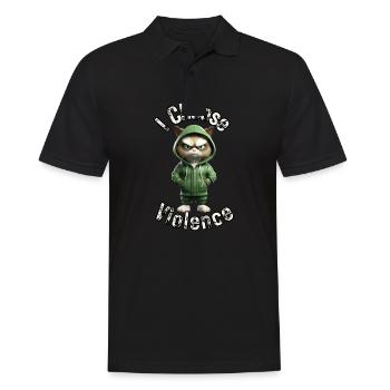 I Choose Violence Cat I Cat Lover I Anti Social - Men's Polo Shirt - black - Front - Kai (181cm)
