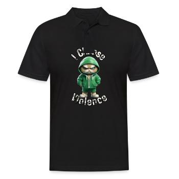 I Choose Violence Cat I Cat Lover I Anti Social - Men's Polo Shirt - black - Front - Kai (181cm)