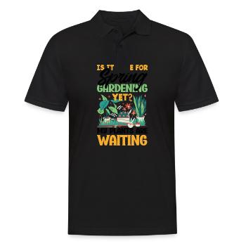 My Plants are Waiting Gardener's - Männer Poloshirt - Schwarz - Vorne - Kai (181cm)