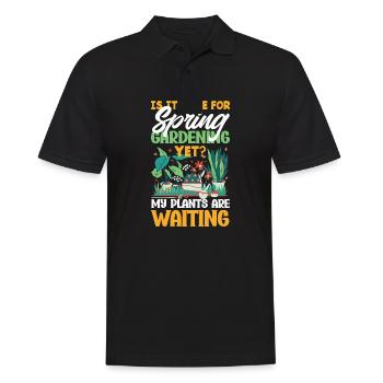 My Plants are Waiting Gardener's - Männer Poloshirt - Schwarz - Vorne - Kai (181cm)