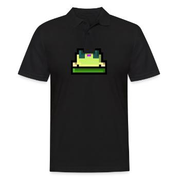 Pixel Frosch - Männer Poloshirt - Schwarz - Vorne - Kai (181cm)