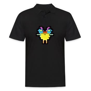 Pixel Bird - Männer Poloshirt - Schwarz - Vorne - Kai (181cm)