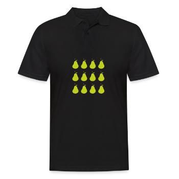 Pear pattern fruit - Men's Polo Shirt - black - Front - Kai (181cm)