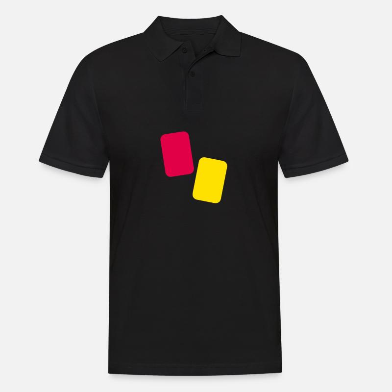 Karten Schiedsrichter - Männer Poloshirt - Schwarz