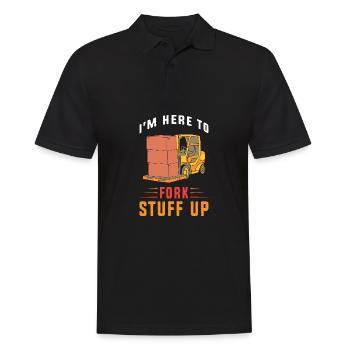 Forklift driver - Men's Polo Shirt - black - Front - Kai (181cm)