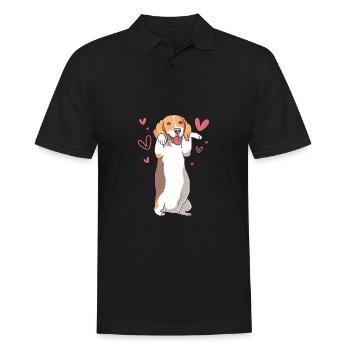 Beagle Mom Mom Dog Mom - Men's Polo Shirt - black - Front - Kai (181cm)