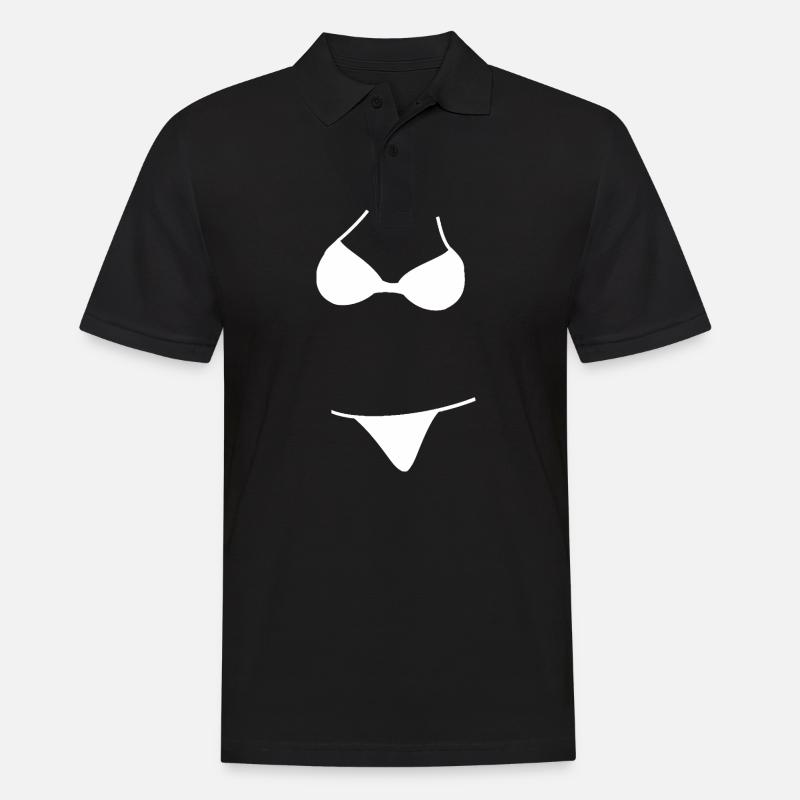 Bikini Logo - Männer Poloshirt - Schwarz