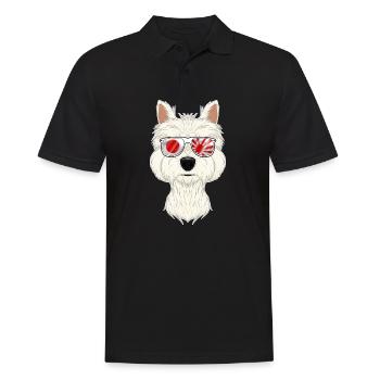 West Highland Terrier Japan Sunglasses I Japanese - Männer Poloshirt - Schwarz - Vorne - Kai (181cm)
