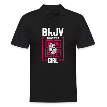 Bruv Thinks It's a Girl Gender Reveal Funny Baby - Men's Polo Shirt - black - Front - Kai (181cm)
