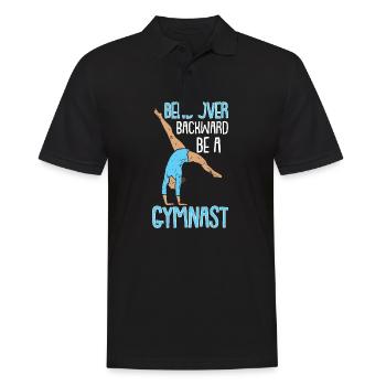 Gymnastik Turnen und Kunsturnen Akrobatik Sport - Männer Poloshirt - Schwarz - Vorne - Kai (181cm)