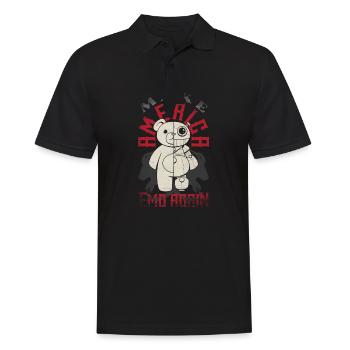 Emoticon Make America Emo Again Emocore Aesthetic - Men's Polo Shirt - black - Front - Kai (181cm)