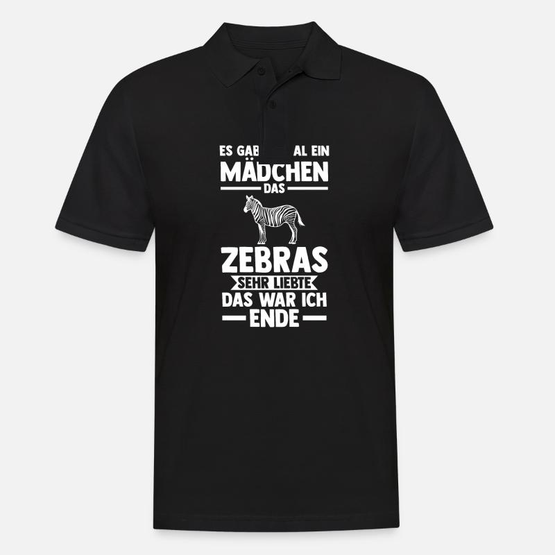 Zebra - Männer Poloshirt - Schwarz
