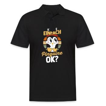 Pinguin - Männer Poloshirt - Schwarz - Vorne - Kai (181cm)