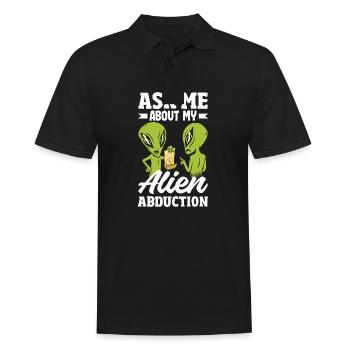 Passionné d’enlèvement galactique Alien excentrique - Polo Homme - noir - Devant - Kai (181cm)